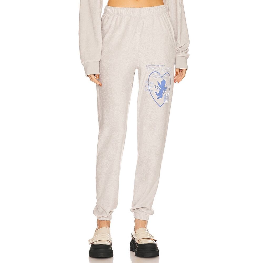 Boys Lie 'Love Is Blind' Tan Terry Cloth Sweatpants In Ash Size S